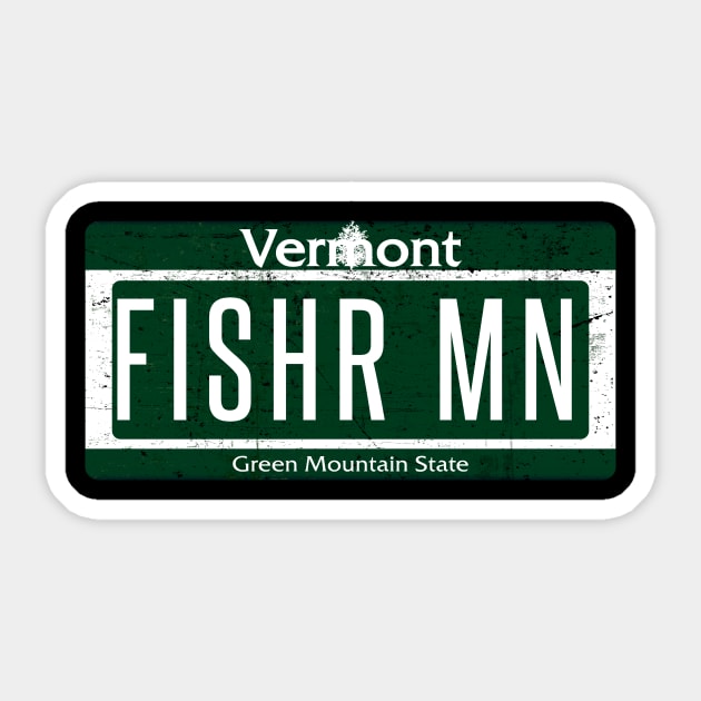 Vermont Fisherman Shirt For Fishing Fly-Fishing Sticker by grillingmontana